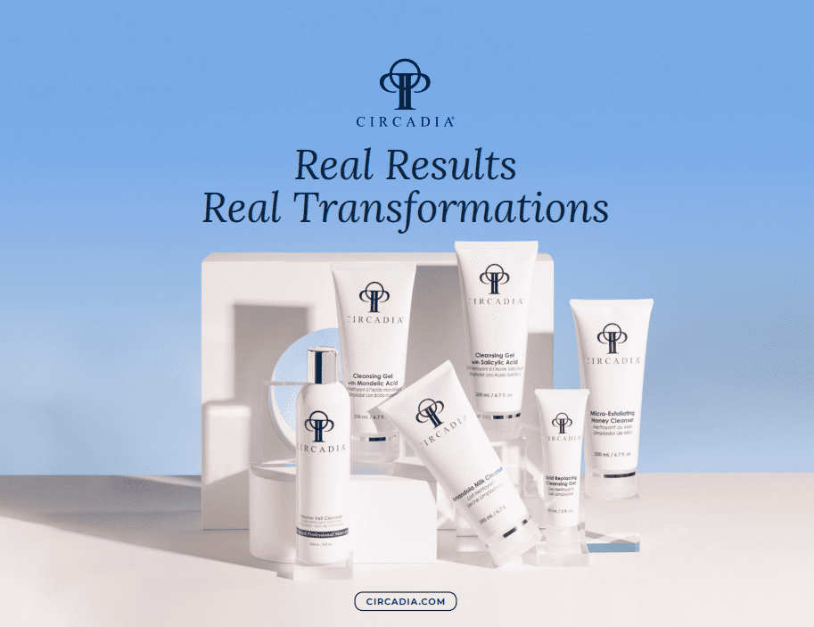 Skincare products showcasing real transformation results by Terasbi.